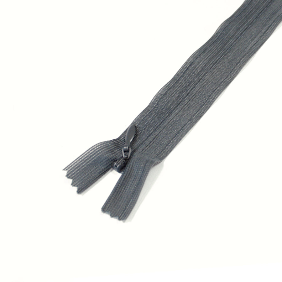 GRÅ USYNLIG LYNLÅS 4 MM