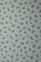 G&M Bomuldspoplin BOMULDSPOPLIN M. BLÅ PRIMULA BLOMSTER