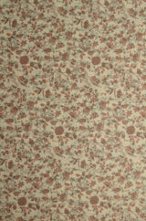 G&M Bomuldspoplin BRUN OG CREMEFARVET BOMULDSPOPLIN M. BLOMSTER