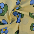 G&M Bomuldspoplin GUL BOMULDSPOPLIN M. SIMPLE BLÅ BLOMSTER