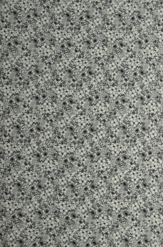 G&M Bomuldspoplin HVID BOMULDSPOPLIN M. TÆT BLOMSTERPRINT