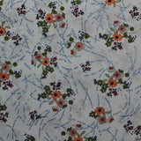 G&M Bomuldspoplin HVID BOMULDSPOPLIN MED FORSKELLIGE BLOMSTER