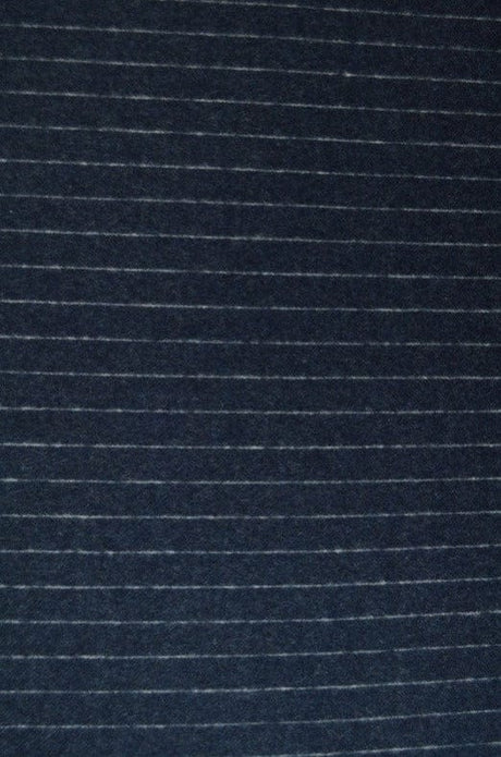 Garn & Metervarer Strikket Bomuldsflannel NAVY TYK STRIBET FLANNEL