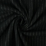 Garn & Metervarer Strikket Bomuldsflannel SORT TYK STRIBET FLANNEL