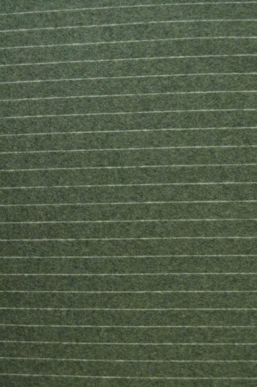 Garn & Metervarer Strikket Bomuldsflannel STØVET MØRKEGRØN TYK STRIBET FLANNEL