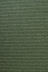 Garn & Metervarer Strikket Bomuldsflannel STØVET MØRKEGRØN TYK STRIBET FLANNEL