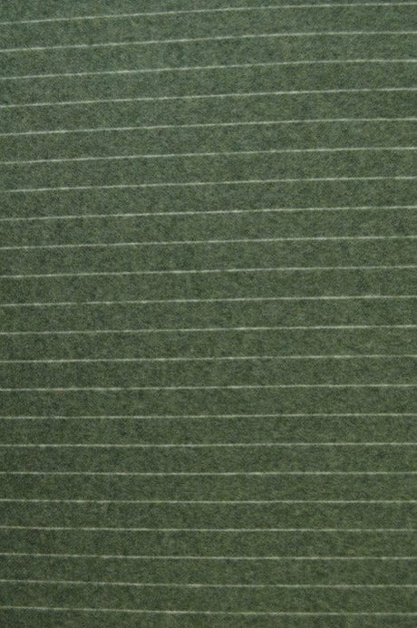 Garn & Metervarer Strikket Bomuldsflannel STØVET MØRKEGRØN TYK STRIBET FLANNEL