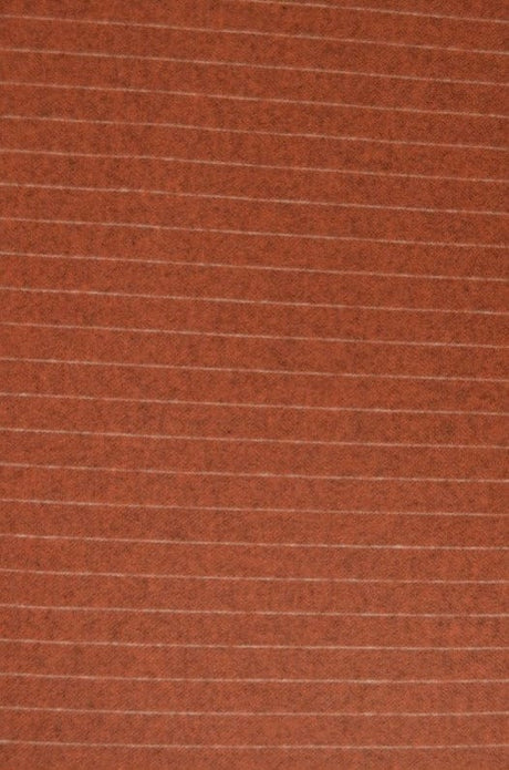 Garn & Metervarer Strikket Bomuldsflannel TERRACOTTA TYK STRIBET FLANNEL