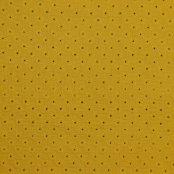 DOUBLE GAUZE EMBROIDERY - OCHRE